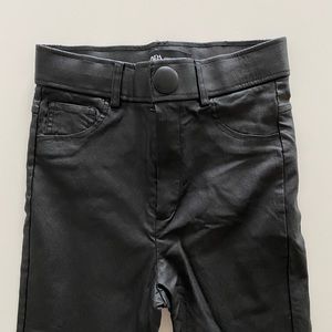 Zara Skinny Fit Coated Pants (Leather-like)